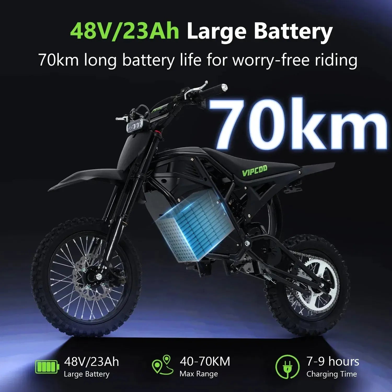 VIPCOO H3 Dirt Electric Bike